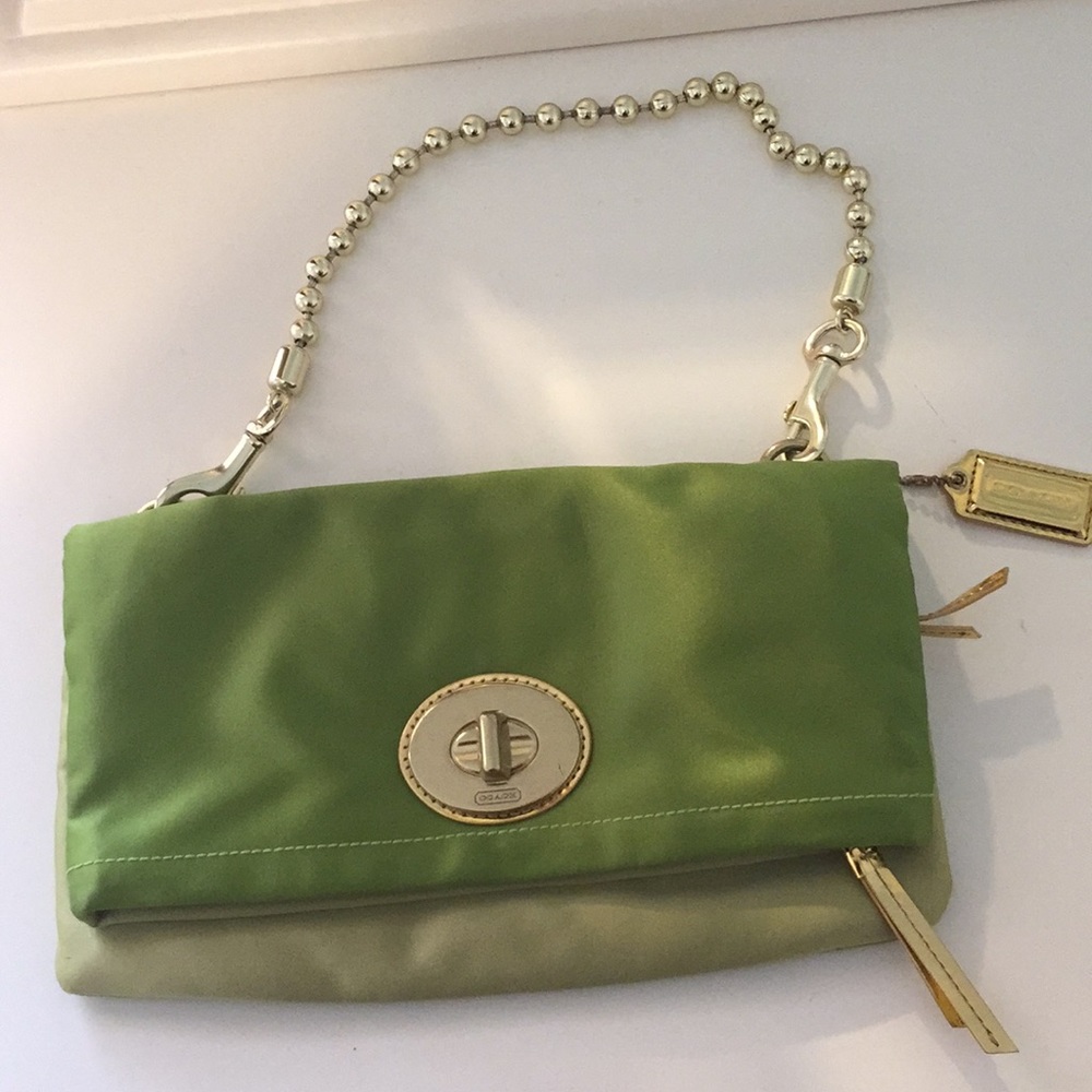 Coach Amanda Satin Foldover Clutch